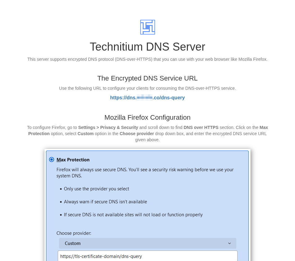 Technitium Cert